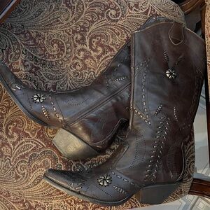 BCBGirls Dark Brown Heeled Boots cowboy